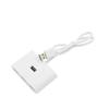 POPETPOP Port USB Hub with External Power Supply Port USB Adapter for PC Laptop High-Speed Data Transfer Compatible with Windows White view 1