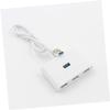 POPETPOP Port USB Hub with External Power Supply Port USB Adapter for PC Laptop High-Speed Data Transfer Compatible with Windows White view 2