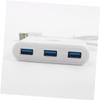 POPETPOP Port USB Hub with External Power Supply Port USB Adapter for PC Laptop High-Speed Data Transfer Compatible with Windows White view 3