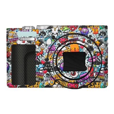 ZS99 Anti-Scratch Camera Cover Skin Sticker for Panasonic Lumix ZS99 Camera Protector Film Skin Decals(Graffiti White)