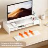 Computer Monitor Stand - Monitor Stand For Desk, Desktop Computer Elevated Stands, 2-Tier Ergonomic Shelf, 4.3 Inch Height Monitors Riser With Storage Organizer For Home Laptop PC TV Work Table view 2