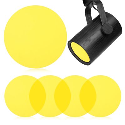 10X10CM Color-Changing Light Diffuser Film 5Pcs - Self-Adhesive Warm Correction Gel Colors Sheets for Lamps Transparency Film Mood Lighting Pet Lighting Filter