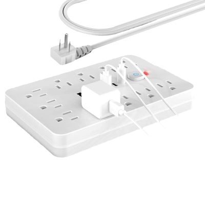 17-in-1 Powers Strip 11-Outlet Surge Protector, 4 USB Ports, 2 Type-C Ports | 5 6.6 10-Foot Extension Cord Options for Home Office Electronics Charging