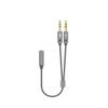 ACGTUY RYRA Y-Shaped Headphone Splitter 3.5mm 1 Female to 2 Male 3.5mm Mic Audio Y Splitter Cable Headset to PC Adapter AUX Cable(Gray) view 1