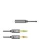 ACGTUY RYRA Y-Shaped Headphone Splitter 3.5mm 1 Female to 2 Male 3.5mm Mic Audio Y Splitter Cable Headset to PC Adapter AUX Cable(Gray) view 3