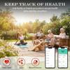 BKWAT Smart Health Ring for Men Women, Fitness Tracker Ring with Heart Rate Blood Pressure SpO2 Sleep Monitoring, 100+ Sports, Slim Stainless Steel IP68, No Subscription, iOS Android (Black, 11) view 2