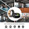 BKWAT Smart Health Ring for Men Women, Fitness Tracker Ring with Heart Rate Blood Pressure SpO2 Sleep Monitoring, 100+ Sports, Slim Stainless Steel IP68, No Subscription, iOS Android (Black, 11) view 4