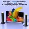 FHNFHN Sound Bar for Smart TV, 100W Sound Bar with 3 Dynamic RGB Lights,Bluetooth 5.3, ARC/Opt/AUX Connect, Dynamic Volume 3 Equalizer Modes,2 in 1 Detachable Soundbar for TV/PC/Gaming/Projectors view 3