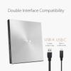 ASUS SDRW-08U9M-U/SIL/G/AS/P2G 13mm External DVD Writer, Compatible with USB 2.0 and Type-C for Both Mac/PC view 2