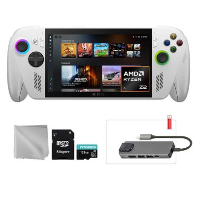 ASUS ROG Xbox-Ally 512GB AMD Ryzen Z2 A CPU Gaming Handheld 7-inch Touchscreen 120Hz, Mytrix Hub, 128GB MicroSD Card, 4 Accessories: 5 in 1 Bundle