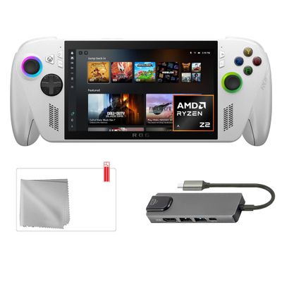 ASUS ROG Xbox-Ally 1TB SSD AMD Ryzen Z2 A CPU Gaming Handheld 7-inch Touchscreen 120Hz, Mytrix Hub, Screen Protector, 3 Accessories: 4 in 1 Bundle