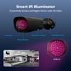 (850nm 40-LEDs) IR Illuminator Light, 850nm Infrared Floodlight with 100 Wide Angle & Motion Sensor, 50FT Long Range for Night Vision, IP66 Waterproof for Outdoor Security Camera, 1-Pack (Black) view 2