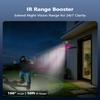 (850nm 40-LEDs) IR Illuminator Light, 850nm Infrared Floodlight with 100 Wide Angle & Motion Sensor, 50FT Long Range for Night Vision, IP66 Waterproof for Outdoor Security Camera, 1-Pack (Black) view 3