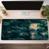 Mouse Pad Flower Gaming Mouse Pad Black Computer Desk Mat Keyboard Mat with Stitched Edges Waterproof Anti-Slip Rubber Base Smooth Surface PC for Home Office Accessories 40x16x0.12inch PjY6366 0-0 view 2