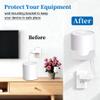 3 Pack Upgraded Wall Mount Bracket for Tp-Link Deco X55, X55 Pro, X20, X50, X60 Mesh WiFi System, Sturdy Metal Made Holder Stand Bracket Shelf with Cable Organizer, Space Saving (White) view 3