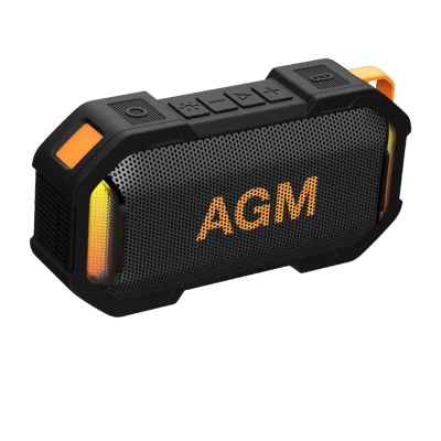 AGM MagROCK Magnetic Portable Speaker Bluetooth 5.3, Stereo Sound, Punchy Bass/TWS Pairing, USB-C, IPX7 Waterproof, LED Light, Compact Wireless Speakers for Outdoors/Party/Gifts/Holiday/Golf