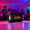 AGM MagROCK Magnetic Portable Speaker Bluetooth 5.3, Stereo Sound, Punchy Bass/TWS Pairing, USB-C, IPX7 Waterproof, LED Light, Compact Wireless Speakers for Outdoors/Party/Gifts/Holiday/Golf view 2