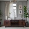 75 inch TV Stand, for TVs up to 85 inches, No Assembly Required, Rosewood Finish TV Cabinet Entertainment Center,for The Living Room view 2