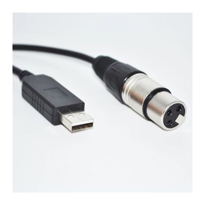 Treayes F&T>D*I USB RS485 to XLR 3P Female Socket DMX512 Cable Fixture QLC Q Light Controller+ Freestyler Stage KABLE(1.8M,Color D)
