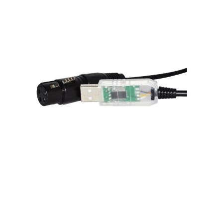 Treayes F&T>D*I USB RS485 to XLR 3P Female Socket DMX512 Cable Fixture QLC Q Light Controller+ Freestyler Stage KABLE(8M,Color H)