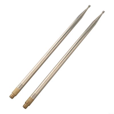 304 Stainless Steel 2.5M Whip Antenna For PAC-12 JPC-7, HF Radio Communication Antenna With 10MM Screw Interface, 10-Section Telescopic Shortwave Antenna(2PCS)