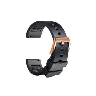 DDQZSAM Natural Rubber Watch Bands Quick Release 20mm 21mm 22mm 24mm Accessories Watchbands Bracelet Smart Watch Strap(Black RG,22mm)