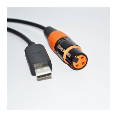 Treayes F&T>D*I USB RS485 to XLR 3P Female Socket DMX512 Cable Fixture QLC Q Light Controller+ Freestyler Stage KABLE(1M,Color B)