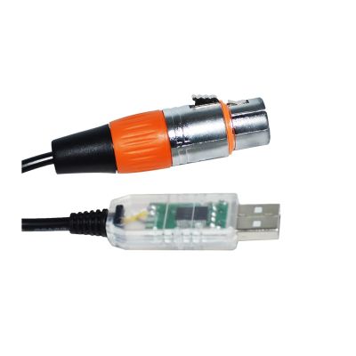 Treayes F&T>D*I USB RS485 to XLR 3P Female Socket DMX512 Cable Fixture QLC Q Light Controller+ Freestyler Stage KABLE(3m,Color E)