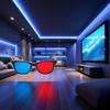 3Pcs Red and Blue 3D Glasses Universal TV Movie Dimensional Video Frame 3D Glasses DVD Game Glass 3D Style Glasses for 3D Movies Games, 3D Viewing Glasses, Televisions and Video view 2