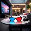3Pcs Red and Blue 3D Glasses Universal TV Movie Dimensional Video Frame 3D Glasses DVD Game Glass 3D Style Glasses for 3D Movies Games, 3D Viewing Glasses, Televisions and Video view 4