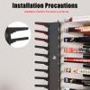 STORICANS Video Game Wall Mount Organizer, 4 Piece Set, 72 Disc Capacity, Multi-Size Slots for PS5/PS4/Xbox/Switch Games, Black (4) view 3