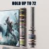 STORICANS Video Game Wall Mount Organizer, 4 Piece Set, 72 Disc Capacity, Multi-Size Slots for PS5/PS4/Xbox/Switch Games, Black (4) view 4