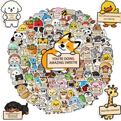 100 Pcs Motivational Stickers,Emotional Support Animal Stickers for Water Bottles,Scrapbooking Sticker