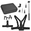 12 in 1 Action Camera Tool Kit | Chest/Helmet/Cycling Mounts | Universal Accessory Set for Outdoor Sports/Vlogging/Cycling | Selfie Stick & Case Included view 2