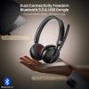 Dytole Wireless Headset with Mic for Work, Bluetooth 5.3 Headset with Noise Cancelling, Wireless Headphones with Mic & USB Dongle, 65H & Mute, Ideal for PC/Call Center/Computer/Laptop/Study view 2