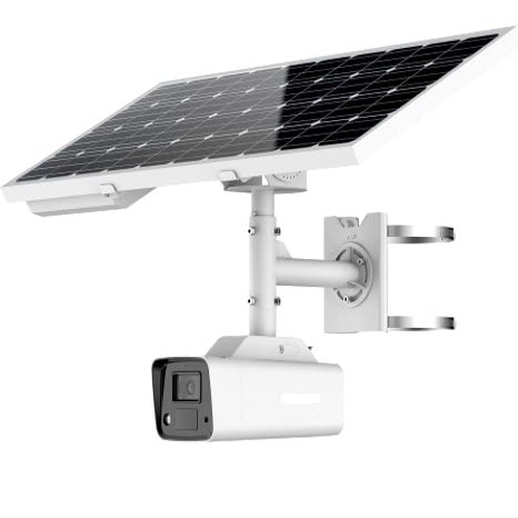 HAWK EYE SURVEILLANCE 4MP True WDR Outdoor Solar Powered Smart Bullet Camera Kit Compatible with DS-2XS2T47G0-LDH/4G/C18S40 4mm Lens