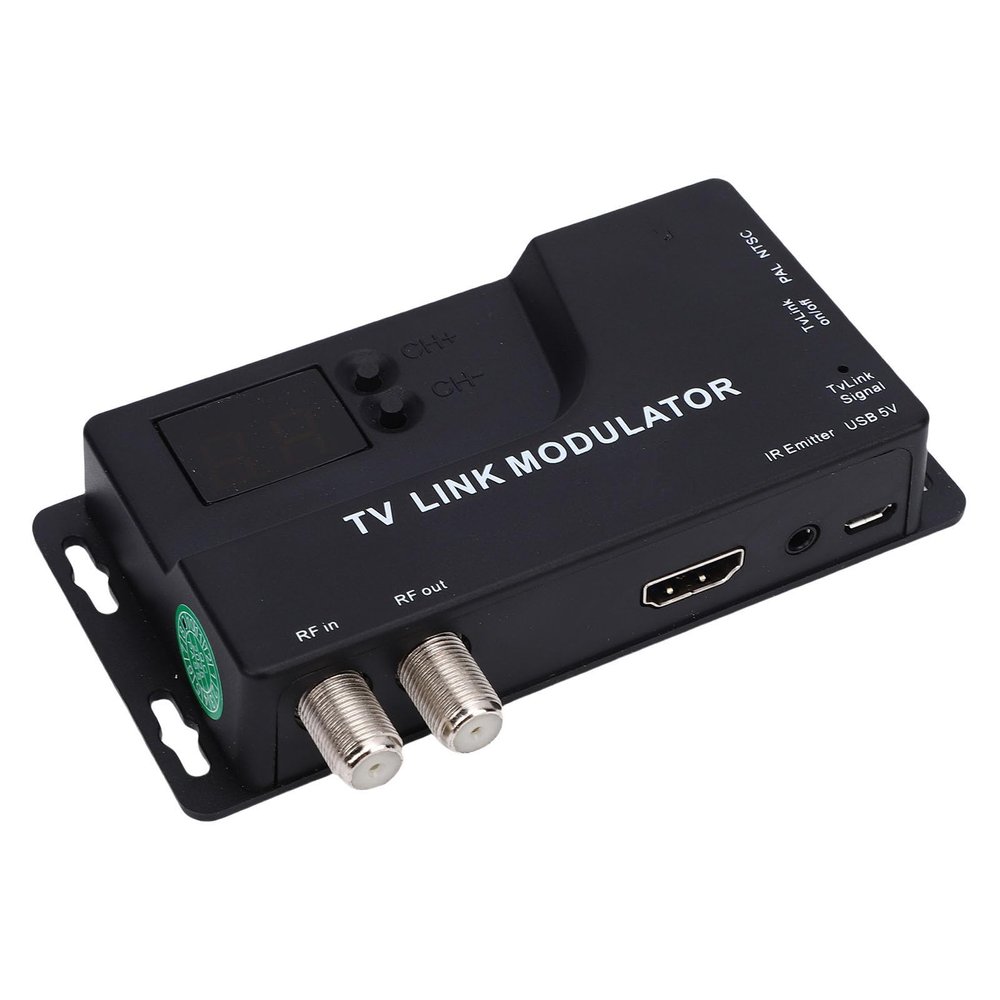 Zunate RF Modulator, 471.25MHz885.25MHz 1080P HD Coaxial Converter Supports NTSC PAL Formats HDMI 1.4 to RF Adapter for TV Game Console Satellite Box DVD PC