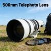 500mm F6.3 Manual Focus Telephoto Lens with T2 Adapter Ring, Metal Structure, MC Coating - High Contrast Image, Accurate Focus, Ideal for Wildlife and Sports Photography (White) view 4