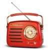 Wenpzeray D329 Portable AM FM Radio, Retro Transistor Radio Speaker with Bluetooth, USB/TF Card Playback for Home/Outdoor/Kitchen (Red) view 1