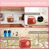 Wenpzeray D329 Portable AM FM Radio, Retro Transistor Radio Speaker with Bluetooth, USB/TF Card Playback for Home/Outdoor/Kitchen (Red) view 4