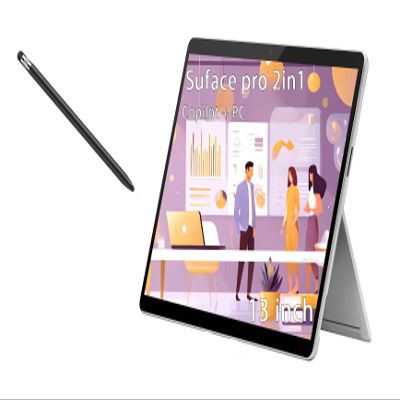 Microsoft Surface Pro, 2-in-1 Laptop, Windows 11 Pro Copilot + PC, 365 Family, 13 inch 2880 x 1920 Touchscreen, Snapdragon X Plus, 16GB RAM, 256GB SSD, Platinum, Device Only, with Pen