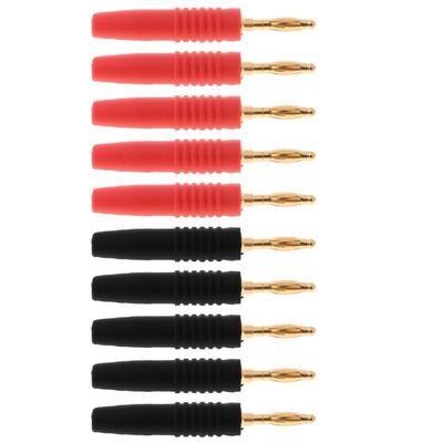 10pcs 2mm Wire Cord Solder Type Male Banana Plug Connector Musical Male Banana Plug