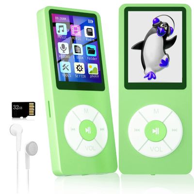 MP3 Player with 32GB TF Card,Built-in HD SpeakerMP3 Player with 32GB TF Card,Built-in HD Speaker,Portable HiFi Music Player with Video/Voice Recorder/FM Radio/Photo Viewer/E-Book Player for Kids