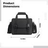 boxoon Black Single Shoulder Camera Backpack Nylon Waterproof, Dividers Adjustable Fits 1 DSLR Camera 2 Lenses, Pockets Multiple with view 3