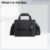 boxoon Black Single Shoulder Camera Backpack Nylon Waterproof, Dividers Adjustable Fits 1 DSLR Camera 2 Lenses, Pockets Multiple with view 4