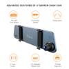 5'' Rear View Mirror Dash Cam Front and Rear,1080P Dual Lens Backup Camera Full Touch Screen,Night Vision, Reversing Assistance,Motion Detection,Loop Recording view 2