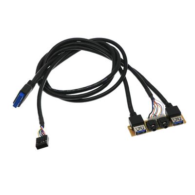60cm Front for Case Panel Usb3.0+usb3.0 High Definition Port I/o Board Internal Cable Line Hub Game Cable