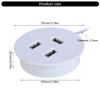 3 Port USB Desktop Embedded Charging Adapter for 3 Hubs Computer Desk Splitter Charging Cable Management PC view 2