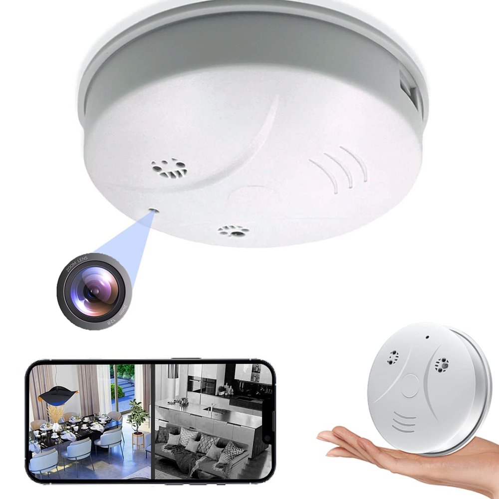 Kestanlora WiFi HD 1080P Smoke Detector Hidden Camera Nanny Cam with Motion Detection,Indoor Spy Cameras for Home/Office