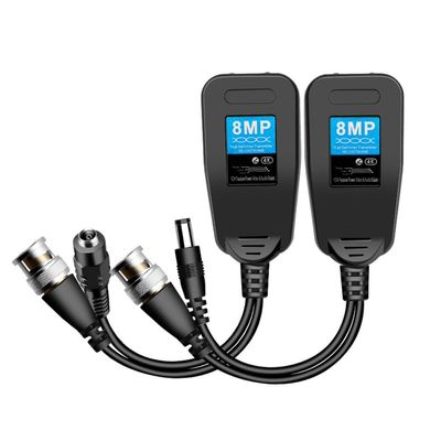 High Clear Signals Transmission Passive Video Baluns for Surveillances Systems with RJ45 to BNC Transceiver